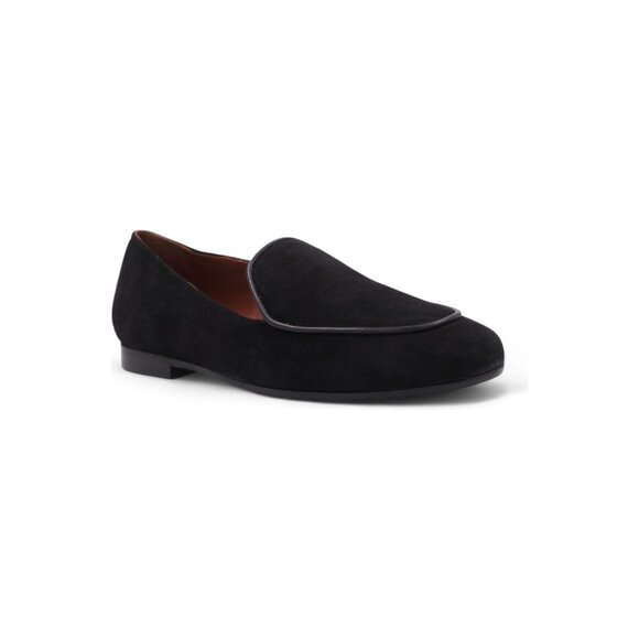 🆕 AQUATALIA Calandra Suede Loafer Flat Shoes 10 Black - Picture 2 of 16